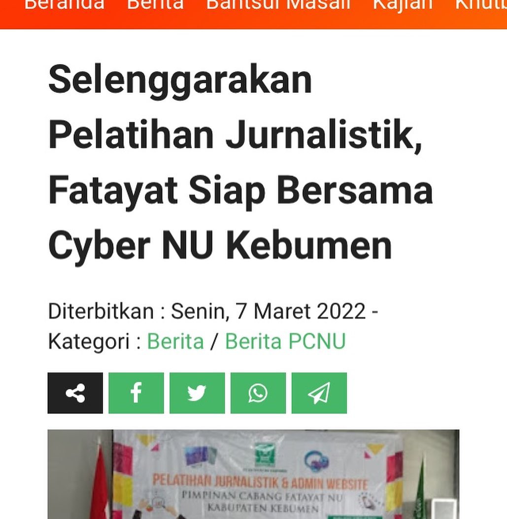 Asah Keterampilan Digital, Tiga Dosen TI UMNU Kebumen Jadi Pemateri Pelatihan Jurnalistik Fatayat NU