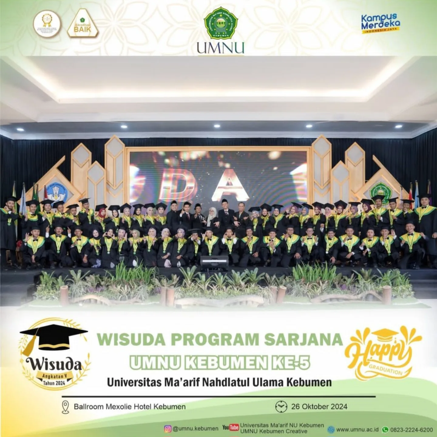 Satu Gelar, Ribuan Harapan: Wisudawan Teknik Informatika UMNU Kebumen Siap Menapaki Masa Depan