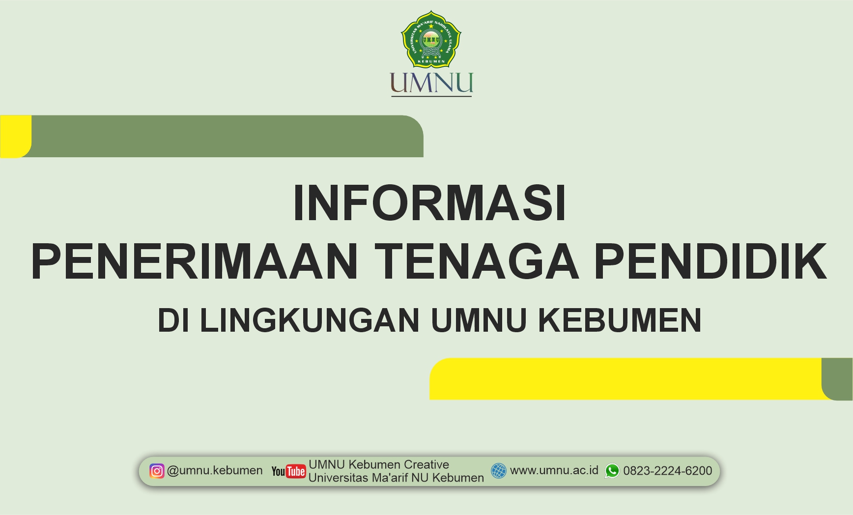 Hasil Seleksi Calon Dosen